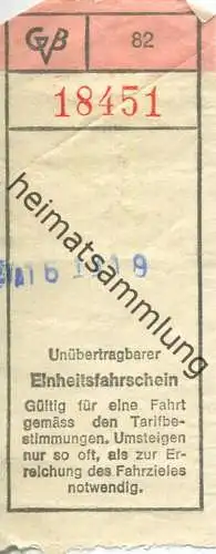 Österreich - Grazer Verkehrsbetriebe - Einheitsfahrschein