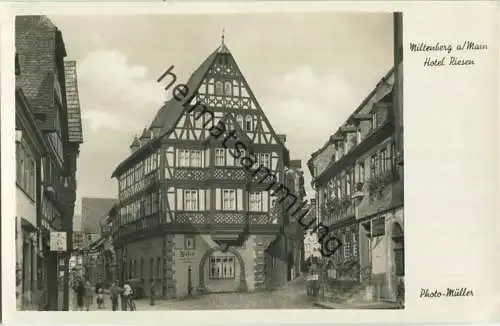 Miltenberg - Hotel Riesen - Foto-Ansichtskarte 30er Jahre