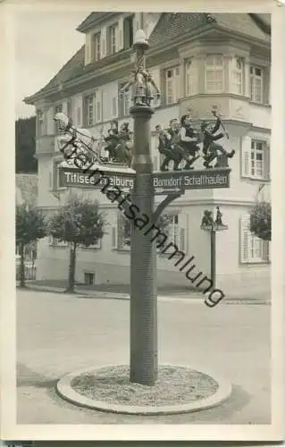 Wegweiser - Titisee - Schaffhausen - Foto-Ansichtskarte