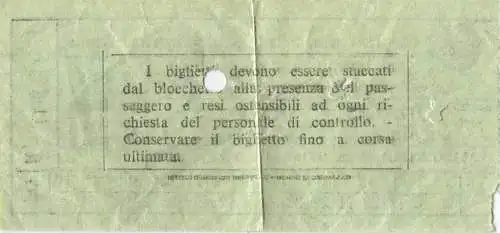 Italien - Azienda Comun. di Navig. Interna Lagunare Venezia - Fahrschein Lire 210