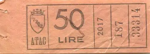 Italien - ATAC - Fahrschein 50 Lire