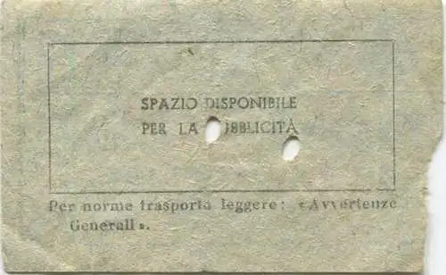 Italien - Azienda Comunale di navig. Interna Lagunare Venezia - Piazzale Roma Rialto - Fahrschein L. 35