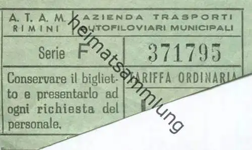 Italien - A.T.A.M. Rimini - Biglietto - Fahrschein
