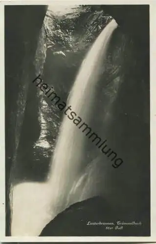Trümmelbach - 6ter Fall - Foto-Ansichtskarte 30er Jahre