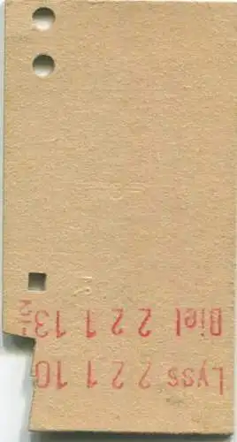 Schweiz - Lyss La Heutte Pieterlen Twann via Biel und zurück - Fahrkarte 1976 - Streckenwechsel BSG