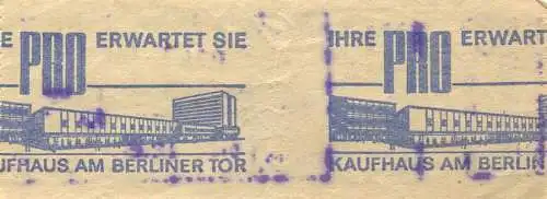 Deutschland - Hamburg - HHA - Hamburger Hochbahn AG - Linie 015 - Preisstufe HO3 - Fahrschein - rückseitig Werbung PRO K