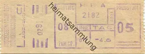Deutschland - Hamburg - HHA - Hamburger Hochbahn AG - Linie 071 - Preisstufe O5 - Fahrschein