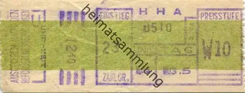 Deutschland - Hamburg - HHA - Hamburger Hochbahn AG - Linie 93 - Preisstufe W10 - Fahrschein
