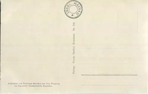 Insel Mainau - Zugangsbrücke - Fliegeraufnahme - Foto-Ansichtskarte - Verlag Friedr. Stadler Konstanz