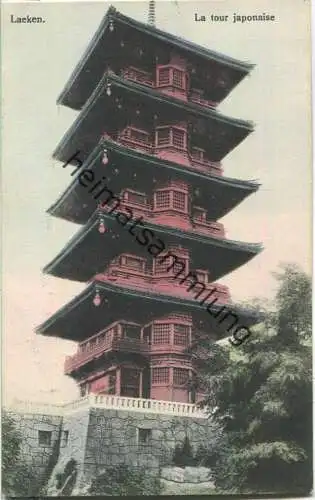 Laeken - La tour japonaise - Verlag Mangelschotz Laeken 20er Jahre