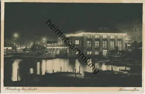 Hamburg - Alsterpavillon - Nachtaufnahme - Verlag W. Sachs Hamburg