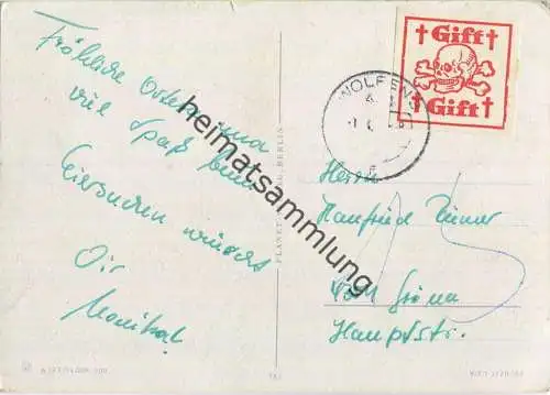 Weihnachtskarte mit Vignette Gift - Nachporto