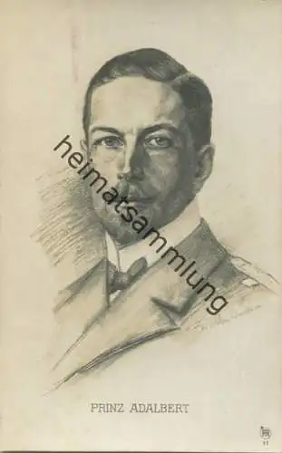 Preussen - Prinz Adalbert von Preussen - Wohlfahrtskarte Frauen-Verein Wilhelmshaven