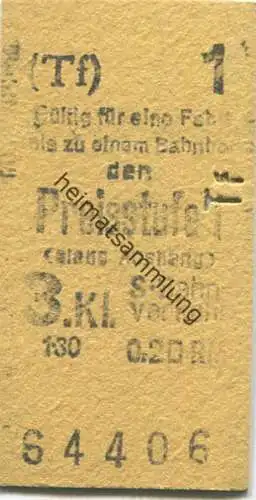Deutschland  - Berlin - S-Bahnverkehr 3.Klasse - Fahrkarte Preisstufe 1 0,20RM