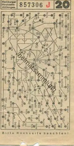 Deutschland - Hamburg - Hamburger Hochbahn Aktiengesellschaft - Fahrschein