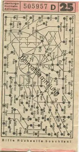 Deutschland - Hamburg - Hamburger Hochbahn Aktiengesellschaft - Fahrschein