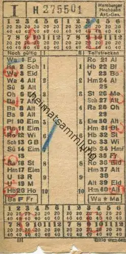 Deutschland - Hamburg - Hamburger Hochbahn Aktiengesellschaft - Fahrschein I