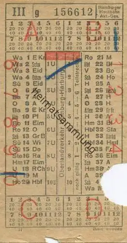 Deutschland - Hamburg - Hamburger Hochbahn Aktiengesellschaft - Fahrschein III