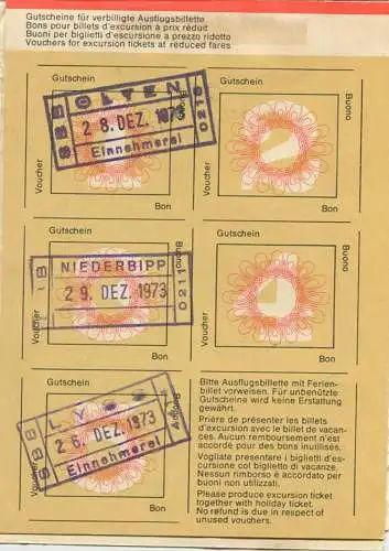 Schweiz - SBB - Ferienbillet 1973