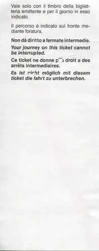 Italien - Lago di Como - Fahrschein 1995 -  3a Tratta L. 9.000