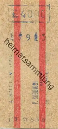 Italien - A.C.N.I.L. - Venezia - Fahrschein 1963