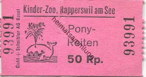 Schweiz - Kinder-Zoo Rapperswil am See - Pony-Reiten 50Pp.