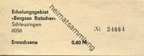 Deutschland - Bergsee Ratscher Schleusingen - Eintrittskarte