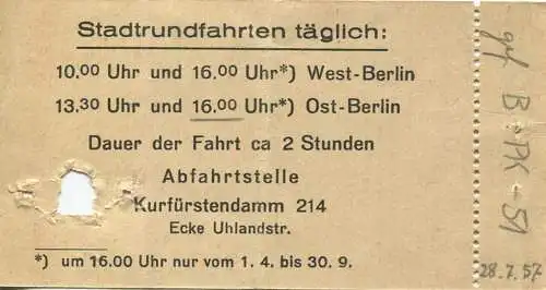 Deutschland - Berlin - P. Kühn-Severin & Co. - Berliner Stadtrundfahrt 1957