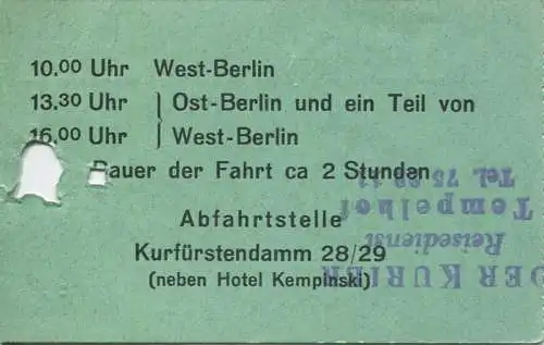 Deutschland - Berlin - Berliner Stadtrundfahrt 1957