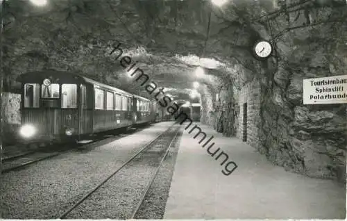 Jungfraujoch - Station - Foto-Ansichtskarte 50er Jahre