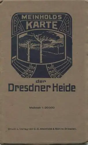 Deutschland - Meinholds Karte der Dresdner Heide - 1:20000 - Verlag C. C. Meinhold & Söhne Dresden - 60cm x 68cm - Bearb