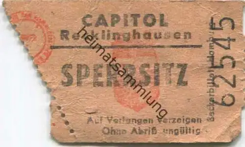 Deutschland - Capitol Recklinghausen - Kinokarte