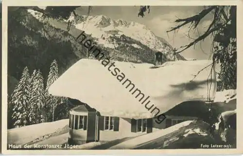 Hintersteiner Tal - Skihütte des III. Bat. I.R. 14 Konstanz - Foto-Ansichtskarte