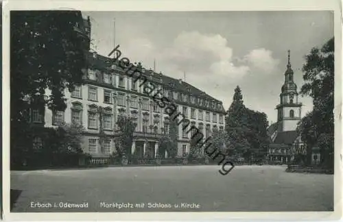 Erbach (Odenwald) - Marktplatz - Foto-Ansichtskarte