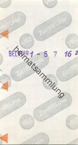 Schweiz -  Zürich - VBZ Züri-Linie - Fahrschein