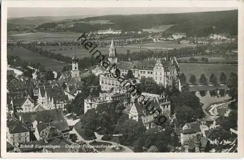 Sigmaringen - Schloss - Fliegeraufnahme - Foto-Ansichtskarte