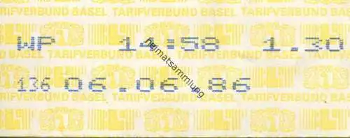 Schweiz - Tarifverbund Basel - Fahrkarte