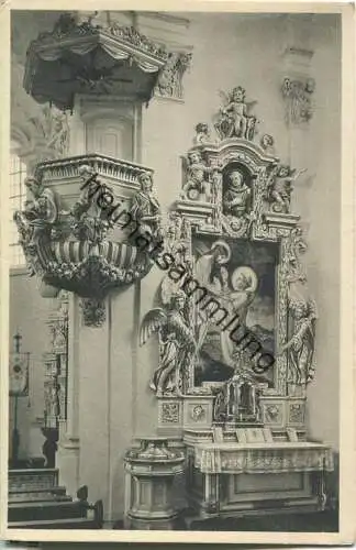 Hohenrechberg - Wallfahrtskirche - Kanzel und Bernhardusaltar