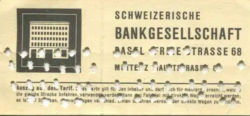 Schweiz - Basel - Basler Verkehrs-Betriebe - Inhaber Abonnement - Billet  Fr. 5.-