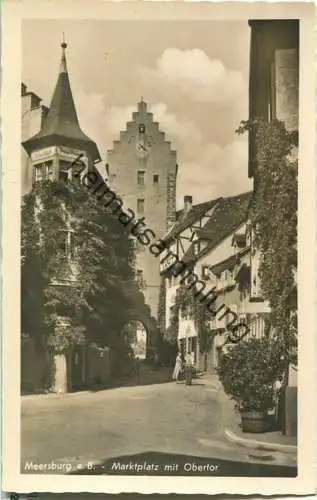 Meersburg am Bodensee - Marktplatz - Obertor - Foto-Ansichtskarte