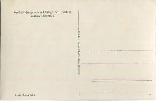 Dettighofen - Schule - Foto-Ansichtskarte