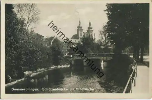 Donaueschingen - Schützenbrücke - Foto-Ansichtskarte
