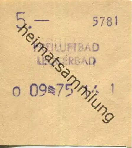 Schweiz - Freiluftbad Leukerbad - Eintrittskarte 1975