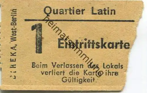 Deutschland - Berlin - Quartier Latin - Eintrittskarte