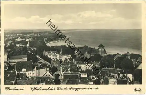 Stralsund - Hindenburgpromenade - Foto-Ansichtskarte