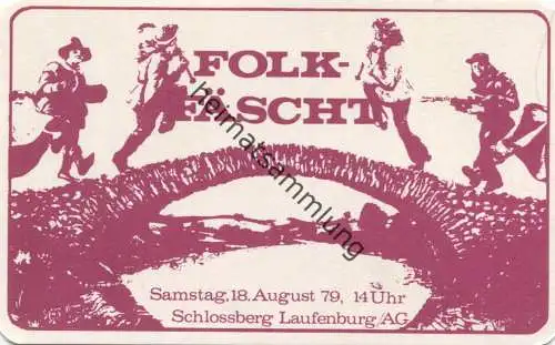 Schweiz - Folk-Fäscht Laufenburg 1979 - Eintrittskarte