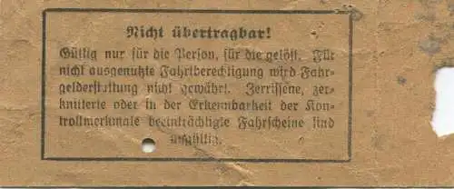 Deutschland - Berlin - BVG Köthener Straße 17 - Dienstfahrschein 1942 - Teilstreckenfahrschein