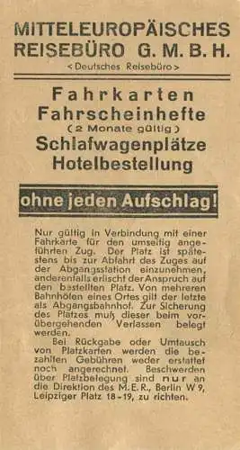 Deutschland - Platzkarte - D-Zug 6 am 26.04.1939 von Berlin nach Hamburg Altona - 3.Klasse Nichtraucher - Wertmarke 50Rp