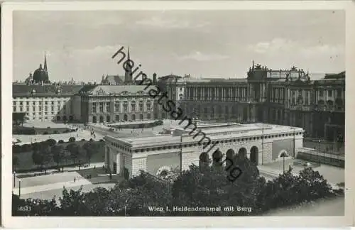 Wien - Heldendenkmal - Burg - Foto-Ansichtskarte