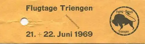 Schweiz - Flugtage Triengen 21. + 22. Juni 1969 - Billett